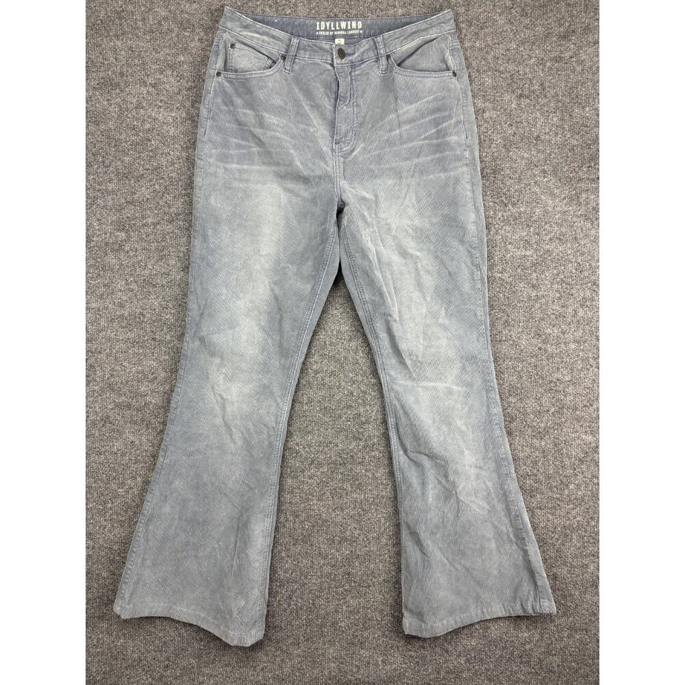 Idyllwind Jeans Womens 14W Gray Flare Corduroy Stretch High Rise Western Country